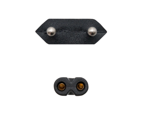 Nanocable Cable de Alimentación con forma 8, CEE7/16/M – C7/H, Negro, 3m