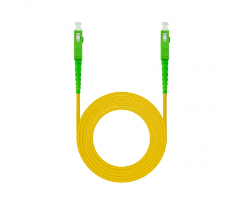 Nanocable Cable de Fibra Í“ptica SC/APC a SC/APC Monomodo Simplex LSZH, Amarillo, 120 m