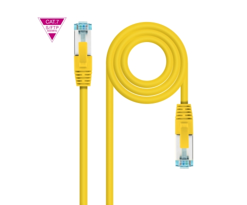 Nanocable Cable de Red Cat.7 600MHZ LSZH SFTP PIMF AWG26, Amarillo, 30 cm