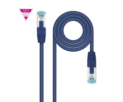 Nanocable Cable de Red Cat.7 600MHZ LSZH SFTP PIMF AWG26, Azul, 30 cm