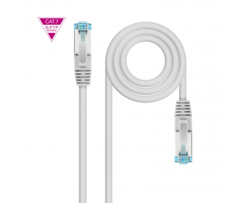 Nanocable Cable de Red Cat.7 600MHZ LSZH SFTP PIMF AWG26, Blanco, 50 cm