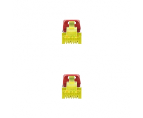 Nanocable Cable de red latiguillo RJ45 LSZH Cat.6A SFTP AWG26, Rojo, 0.5m