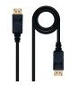 Nanocable Cable DisplayPort 1.2, DP/M-DP/M, Negro, 10 m