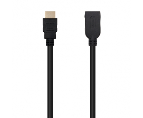 Nanocable Cable HDM 2.0 Prolongador A/M-A/H, Negro, 3 m