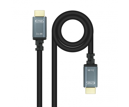 Nanocable Cable HDMI 2.1 IRIS 8K A/M-A/M, Negro, 0.5 m