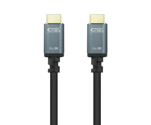 Nanocable Cable HDMI 2.1 IRIS 8K A/M-A/M, Negro, 0.5 m