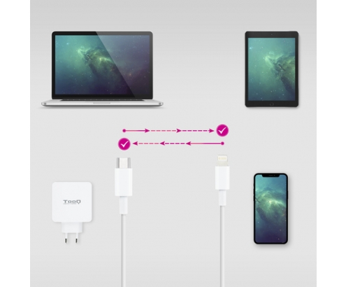 Nanocable Cable Lightning a USB-C, 50 cm