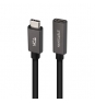 Nanocable Cable Prolongador USB-C 3.2 Gen2x2 20Gbps 3A, 4K/60Hz, USB-C/M-USB-C/H, Negro, 1 m