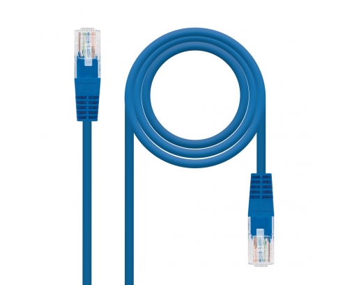 Nanocable Cable Red Latiguillo RJ45 CAT.6 UTP AWG24, Azul, 25 cm