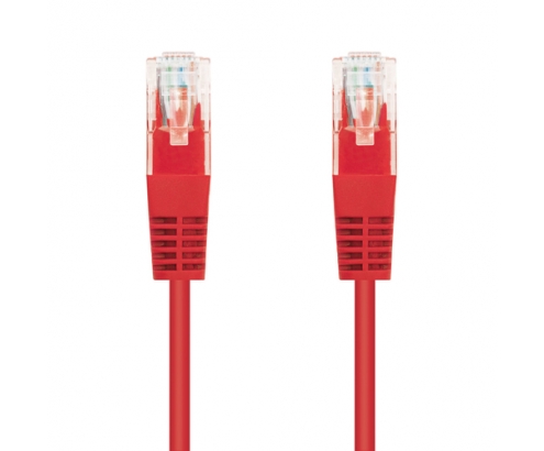 Nanocable Cable Red Latiguillo RJ45 CAT.6 UTP AWG24, Rojo, 25 cm