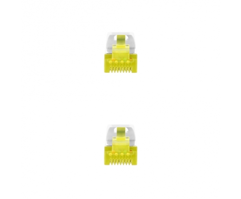 Nanocable Cable Red Latiguillo RJ45 LSZH CAT.6A SFTP AWG26, Blanco, 25 cm