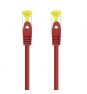 Nanocable Cable Red Latiguillo RJ45 LSZH CAT.6A SFTP AWG26, Rojo, 25 cm