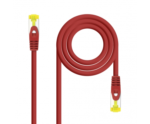 Nanocable Cable Red Latiguillo RJ45 LSZH CAT.6A SFTP AWG26, Rojo, 25 cm