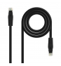 Nanocable Cable Red Latiguillo RJ45 LSZH CAT.6A UTP AWG24, Negro, 25 cm