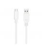 Nanocable Cable USB 3.1, Gen2 10 Gbps 3A, tipo USB-C/M-A/M, Blanco, 0.5 m