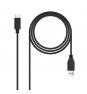 Nanocable Cable USB 3.1, Gen2 10 Gbps 3A, tipo USB-C/M-A/M, Negro, 2 m