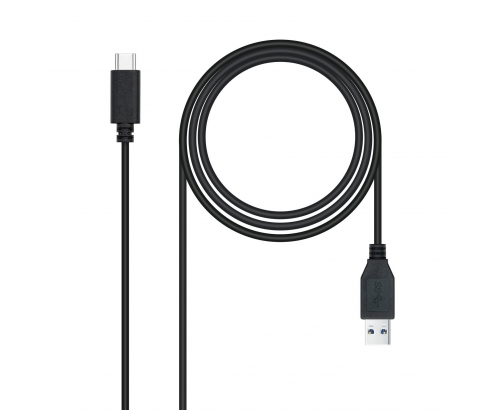 Nanocable Cable USB 3.1 Gen2 10Gbps 3A, tipo USB-C/M-A/M, Negro