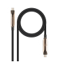 Nanocable Cable USB 3.2 Gen2x1 AOC, 60W 3A PD 10Gbps 8K@60Hz, USB-C M/M, 15m, Negro