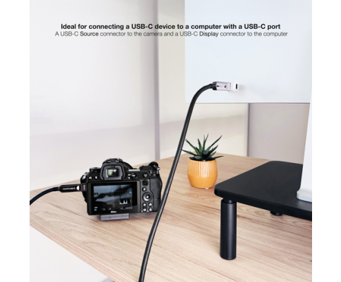 Nanocable Cable USB 3.2 Gen2x1 AOC, 60W 3A PD 10Gbps 8K@60Hz, USB-C M/M, 5m, Negro