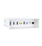 Nanocable Caja de conexiones multimedia de pared VGA + 2xHDMI + JACK3.5 + 1xUSB-C 10G + 1xUSB-B 2.0 + 1xUSB-A 3.0 + 1xRJ45 Cat.6A STP, Blanco