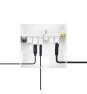 Nanocable Caja de conexiones multimedia de pared VGA + 2xHDMI + JACK3.5 + 1xUSB-C 10G + 1xUSB-B 2.0 + 1xUSB-A 3.0 + 1xRJ45 Cat.6A STP, Blanco