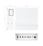 Nanocable Caja de conexiones multimedia de pared VGA + 2xHDMI + JACK3.5 + 1xUSB-C 10G + 1xUSB-B 2.0 + 1xUSB-A 3.0 + 1xRJ45 Cat.6A STP, Blanco