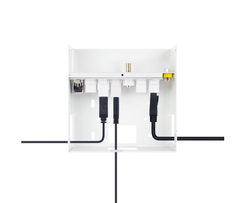 Nanocable Caja de conexiones multimedia de pared VGA + 2xHDMI + JACK3.5 + 1xUSB-C 10G + 1xUSB-B 2.0 + 1xUSB-A 3.0 + 1xRJ45 Cat.6A STP, Blanco