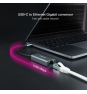 Nanocable Conversor USB-C a Ethernet Gigabit 10/100/1000 Mbps, Aluminio, Gris, 15 cm