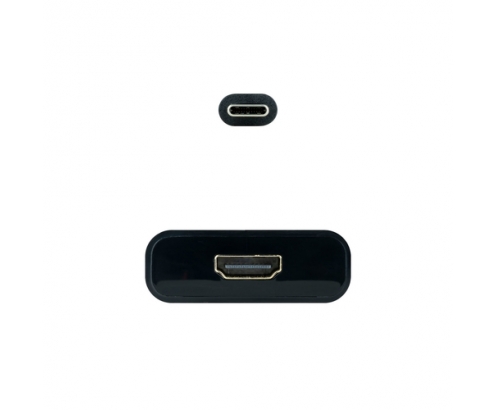 Nanocable Conversor USB-C a HDMI 4K, USB-C/M-HDMI/H, Negro, 15 cm