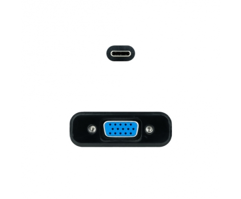 Nanocable Conversor USB-C a VGA, USB-C/M-VGA/H, Negro, 10 cm