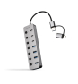 Nanocable HUB USB-C+USB-A/M a 4xUSB-A + 3xUSB-C 3.0 + USB-C 5V