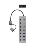 Nanocable HUB USB-C+USB-A/M a 4xUSB-A + 3xUSB-C 3.0 + USB-C 5V