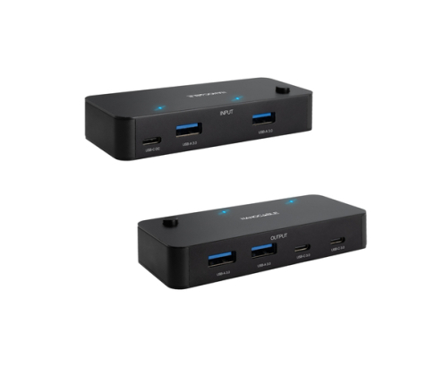 Nanocable Switch Conmutador 2x USB 3.0 a 2xUSB-A 3.0 + 2x USB-C 3.0