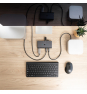 Nanocable Switch Conmutador KVM 2x USB-C a 3xUSB-A+2xPD+HDMI+DP+Audio