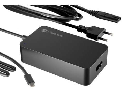 NATEC Grayling USB-C 45W adaptador e inversor de corriente Universal Negro