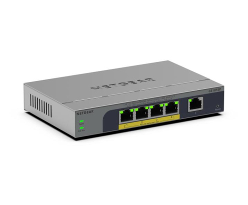 NETGEAR GS105EP No administrado Gigabit Ethernet (10/100/1000) Energía sobre Ethernet (PoE) Gris