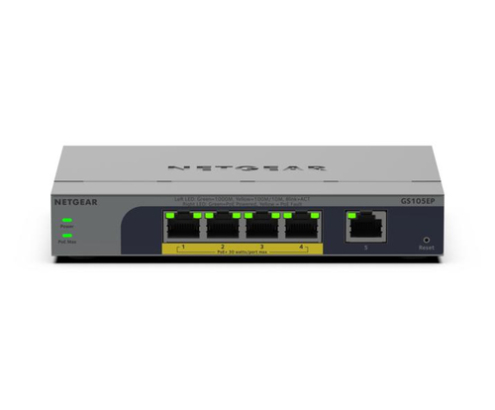 NETGEAR GS105EP No administrado Gigabit Ethernet (10/100/1000) Energía sobre Ethernet (PoE) Gris
