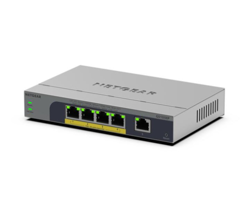 NETGEAR GS105EP No administrado Gigabit Ethernet (10/100/1000) Energía sobre Ethernet (PoE) Gris