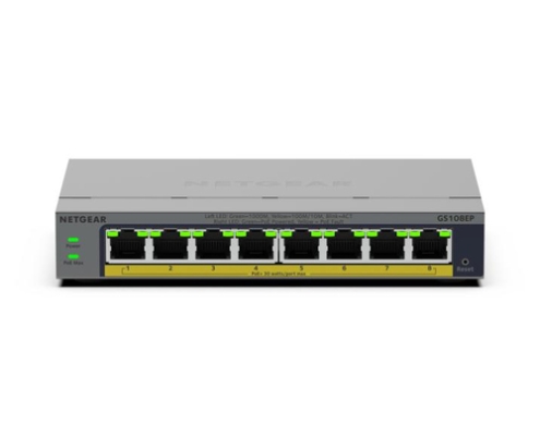 NETGEAR GS108EP Gestionado L2/L3 Gigabit Ethernet (10/100/1000) Gris