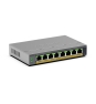 NETGEAR GS108EPP No administrado Gigabit Ethernet (10/100/1000) Energía sobre Ethernet (PoE) Montaje en pared/escritorio Gris