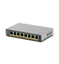 NETGEAR GS108EPP No administrado Gigabit Ethernet (10/100/1000) Energía sobre Ethernet (PoE) Montaje en pared/escritorio Gris