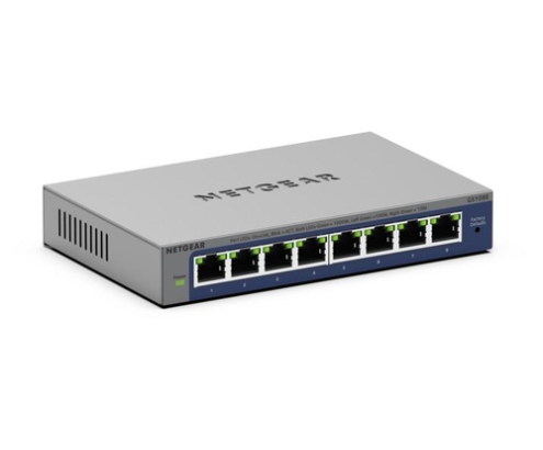 NETGEAR GS108Ev4 No administrado L2/L3 Gigabit Ethernet (10/100/1000) Gris