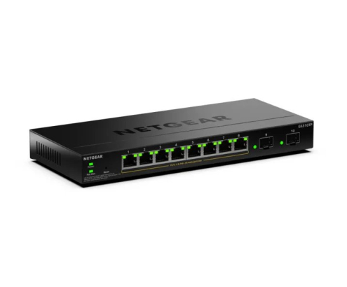 NETGEAR GS310TPv2 Gestionado L2/L3 Gigabit Ethernet (10/100/1000) Energía sobre Ethernet (PoE) Escritorio Negro