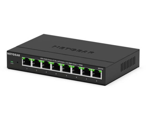 NETGEAR MS308 No administrado 2.5G Ethernet (100/1000/2500) Negro