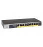Netgear No administrado Gigabit Ethernet (10/100/1000) EnergÍ­a sobre Ethernet (PoE) 1U Negro, Gris