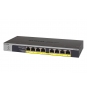 Netgear No administrado Gigabit Ethernet (10/100/1000) EnergÍ­a sobre Ethernet (PoE) 1U Negro, Gris