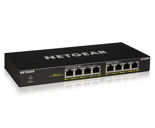 Netgear No administrado Gigabit Ethernet (10/100/1000) EnergÍa sobre Ethernet (PoE) Negro