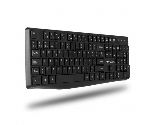 NGS  ALLUREKIT teclado + raton inalambrico 2.4ghz 1200dpi optico negro