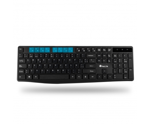 NGS  ALLUREKIT teclado + raton inalambrico 2.4ghz 1200dpi optico negro