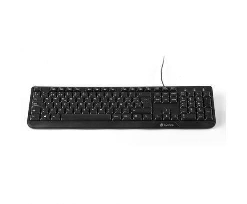 NGS Cocoa Kit, AZERTY, FR teclado Ratón incluido USB Francés Negro